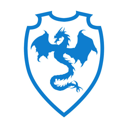 Stickers muraux Bouclier héraldique Dragon Chevalier Moyen Âge Garçons Autocollants