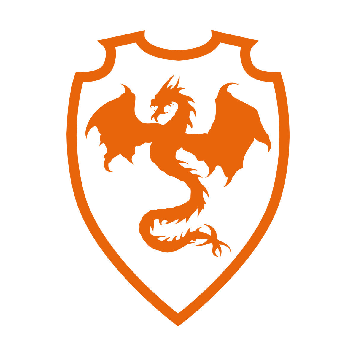 Wall Stickers Heraldic Shield Dragon Knight Middle Ages Boys Self Adhesive