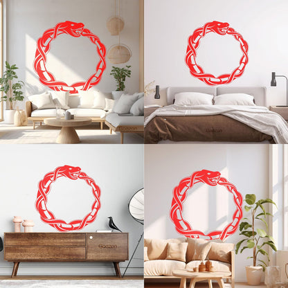 Vinyl Wall Stickers Ouroboros Snake Dragon Ancient Infinity Symbol It Won'T Fall Off