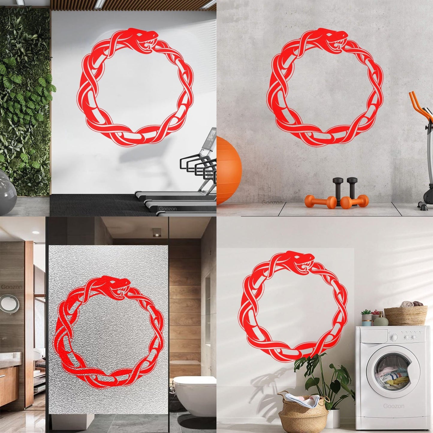 Vinyl Wall Stickers Ouroboros Snake Dragon Ancient Infinity Symbol It Won'T Fall Off