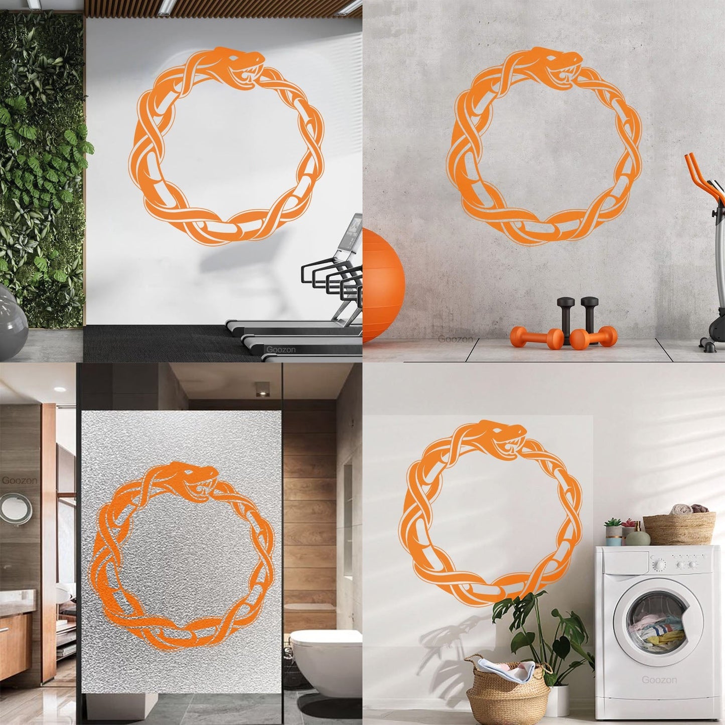 Vinyl Wall Stickers Ouroboros Snake Dragon Ancient Infinity Symbol It Won'T Fall Off