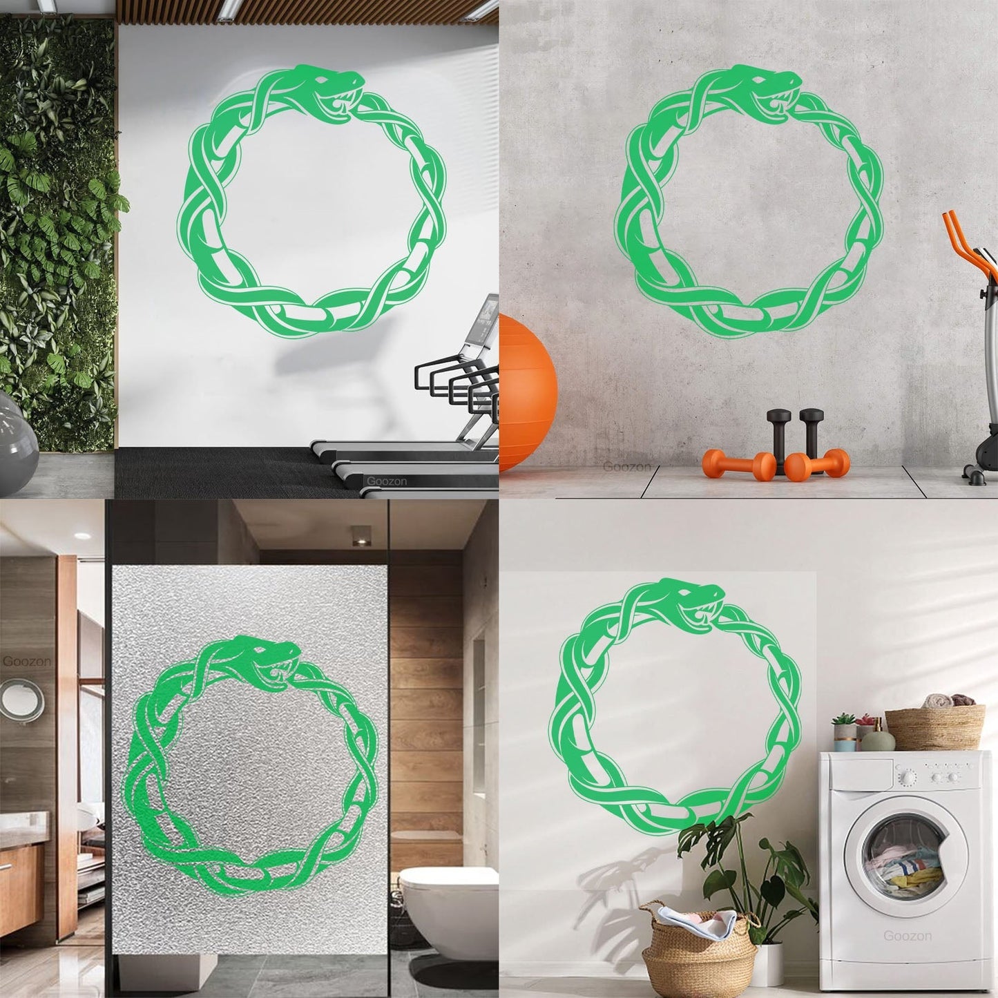 Vinyl Wall Stickers Ouroboros Snake Dragon Ancient Infinity Symbol It Won'T Fall Off