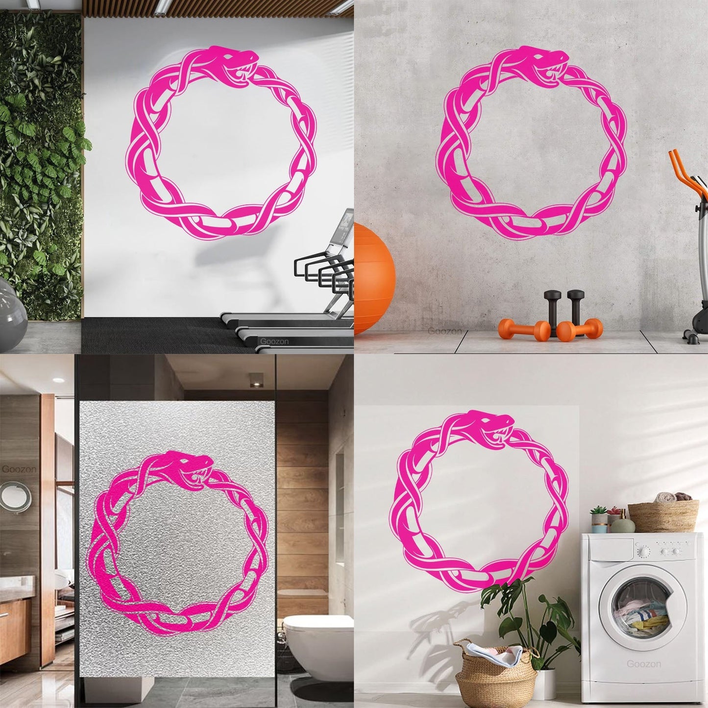 Vinyl Wall Stickers Ouroboros Snake Dragon Ancient Infinity Symbol It Won'T Fall Off