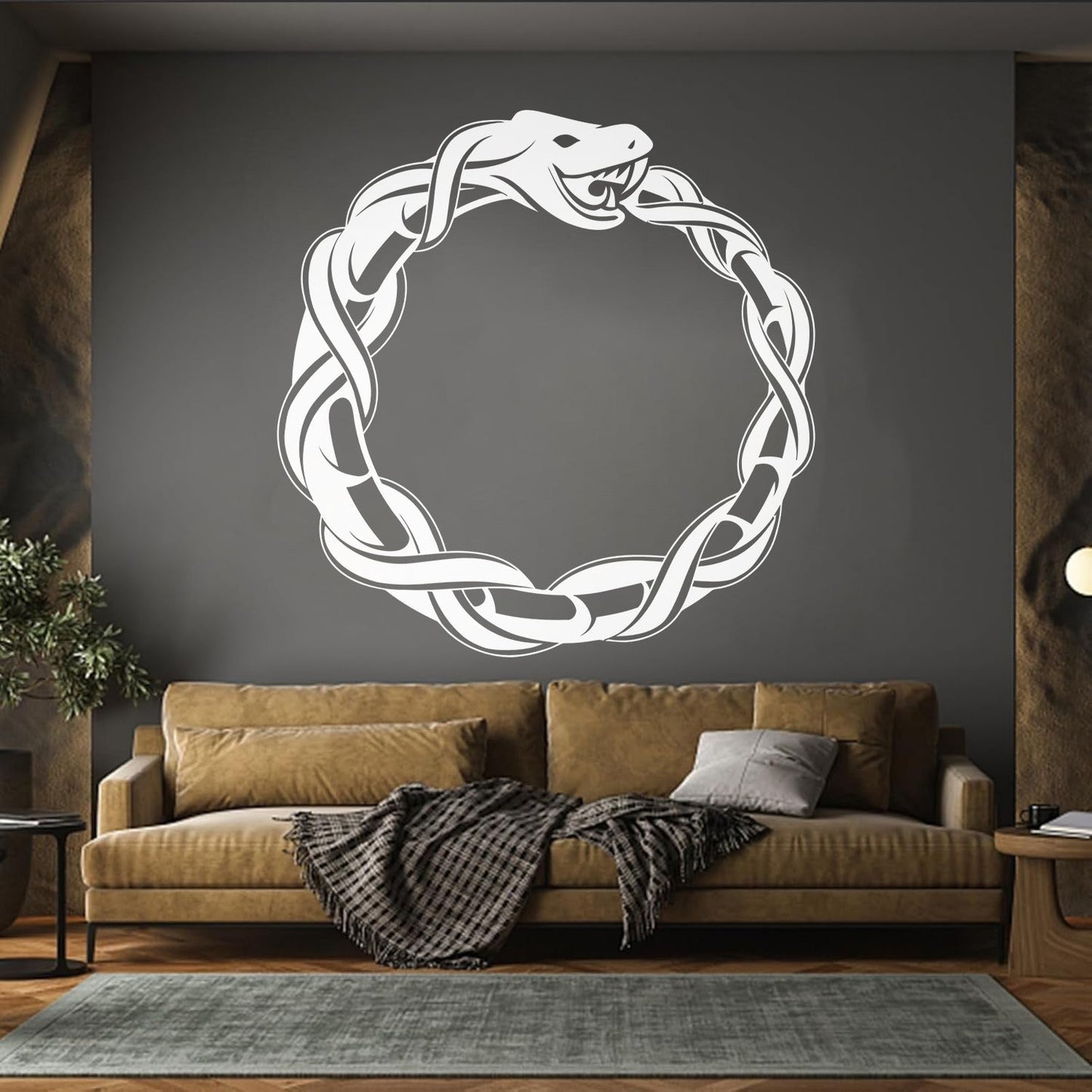 Vinyl Wall Stickers Ouroboros Snake Dragon Ancient Infinity Symbol It Won'T Fall Off