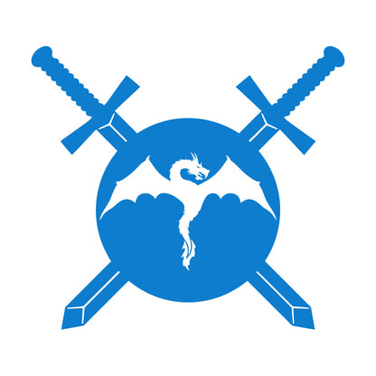Swords Dragon Shield Warrior Knight Boy Engraving Decals Art Decoration