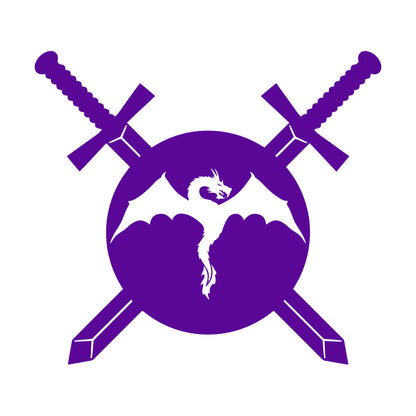 Swords Dragon Shield Warrior Knight Boy Engraving Decals Art Decoration