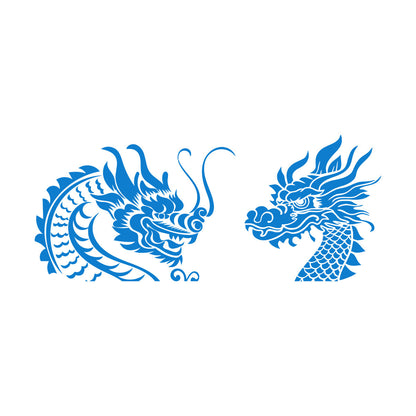 Mural And Wall Vinyl Decal Tattoo Chinese Dragon Oriental Tribal Mythology Wall Beautification