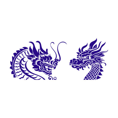 Mural And Wall Vinyl Decal Tattoo Chinese Dragon Oriental Tribal Mythology Wall Beautification