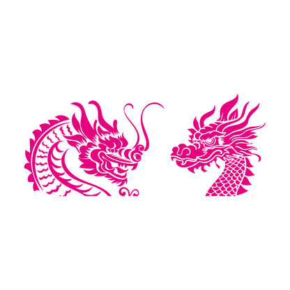 Mural And Wall Vinyl Decal Tattoo Chinese Dragon Oriental Tribal Mythology Wall Beautification