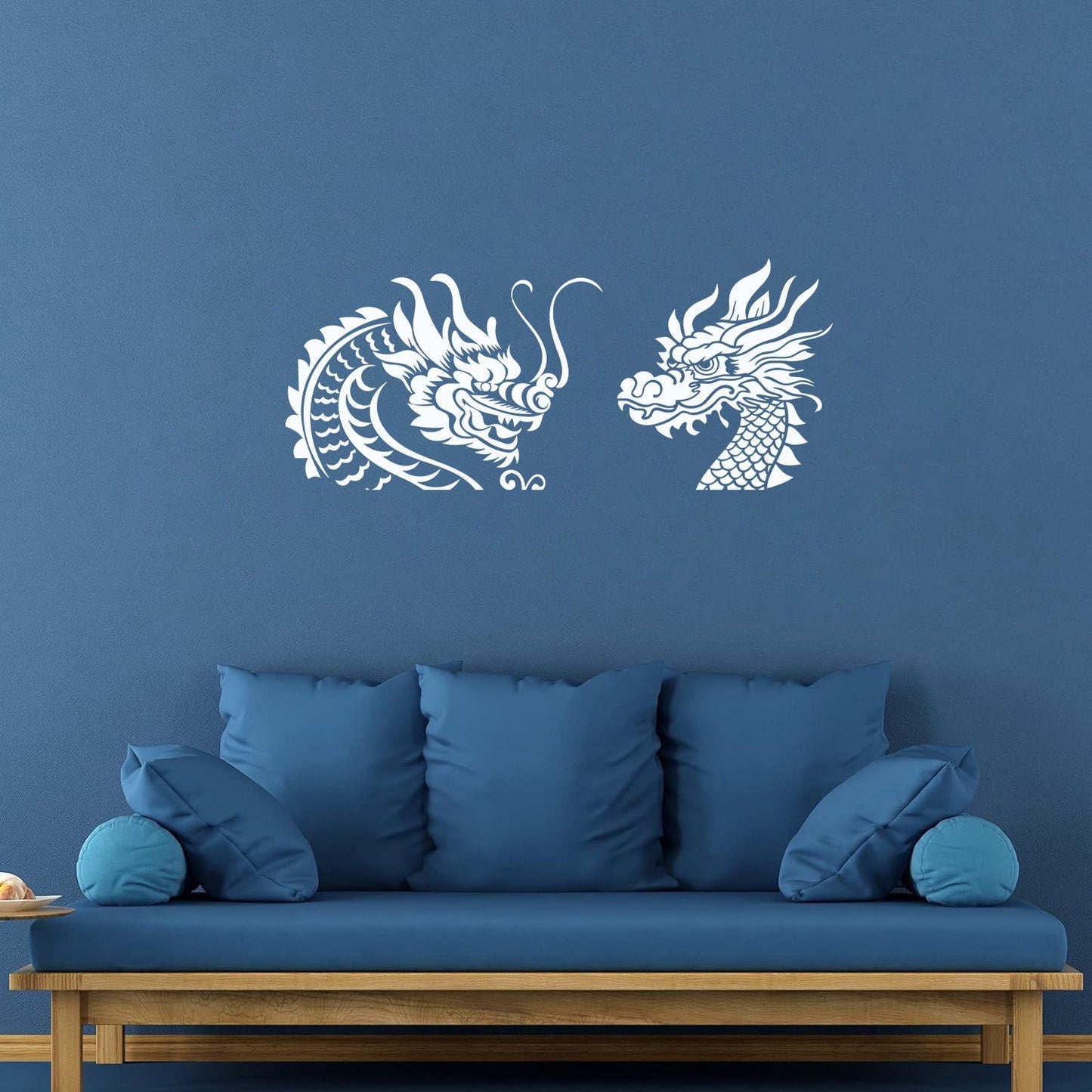 Mural And Wall Vinyl Decal Tattoo Chinese Dragon Oriental Tribal Mythology Wall Beautification
