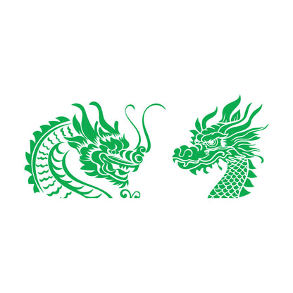 Mural And Wall Vinyl Decal Tattoo Chinese Dragon Oriental Tribal Mythology Wall Beautification
