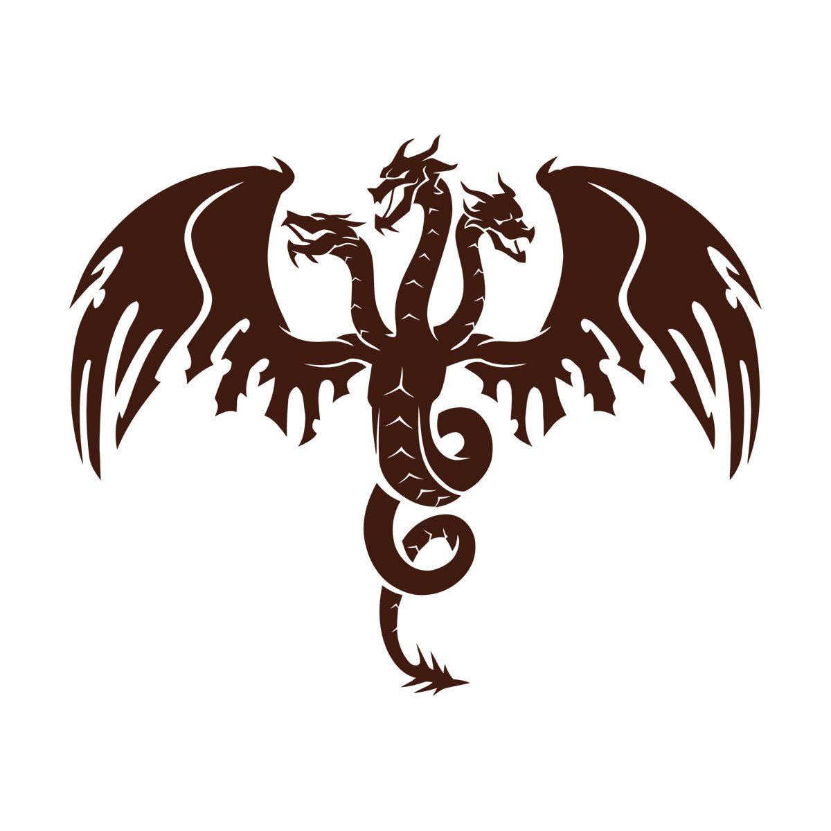 Wall Stickers Paster Paper Three Headed Dragon Tattoo Mythology Car Body Decoration