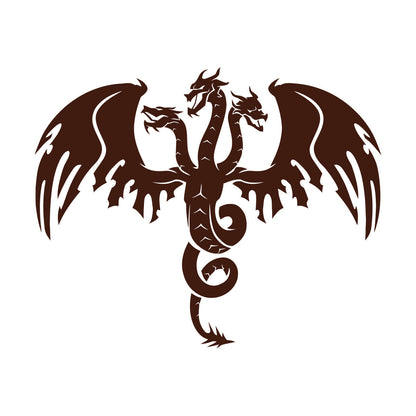 Wall Stickers Paster Paper Three Headed Dragon Tattoo Mythology Car Body Decoration