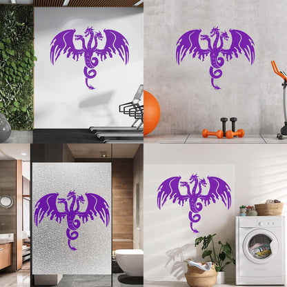 Wall Stickers Paster Paper Three Headed Dragon Tattoo Mythology Car Body Decoration
