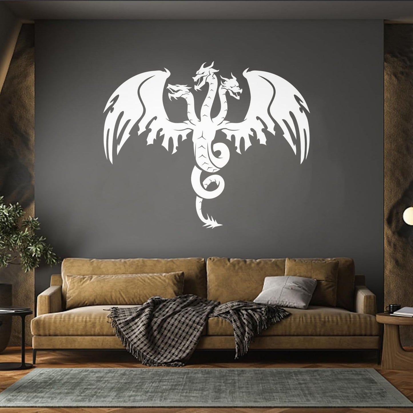 Wall Stickers Paster Paper Three Headed Dragon Tattoo Mythology Car Body Decoration