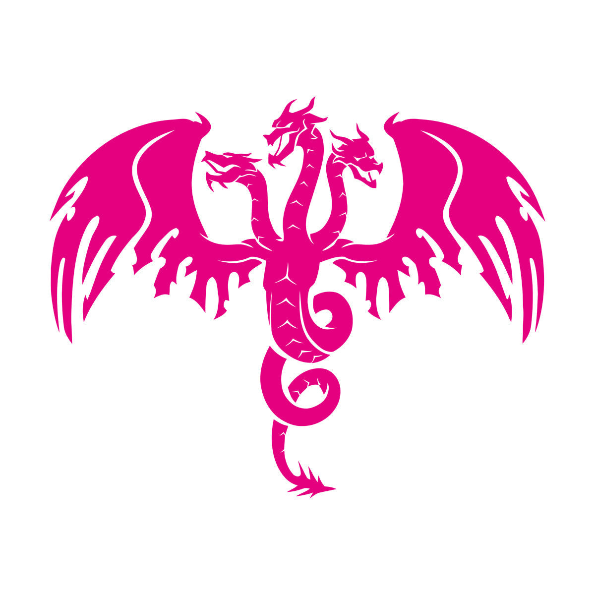 Wall Stickers Paster Paper Three Headed Dragon Tattoo Mythology Car Body Decoration