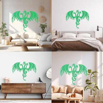 Wall Stickers Paster Paper Three Headed Dragon Tattoo Mythology Car Body Decoration