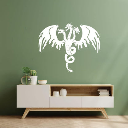 Wall Stickers Paster Paper Three Headed Dragon Tattoo Mythology Car Body Decoration