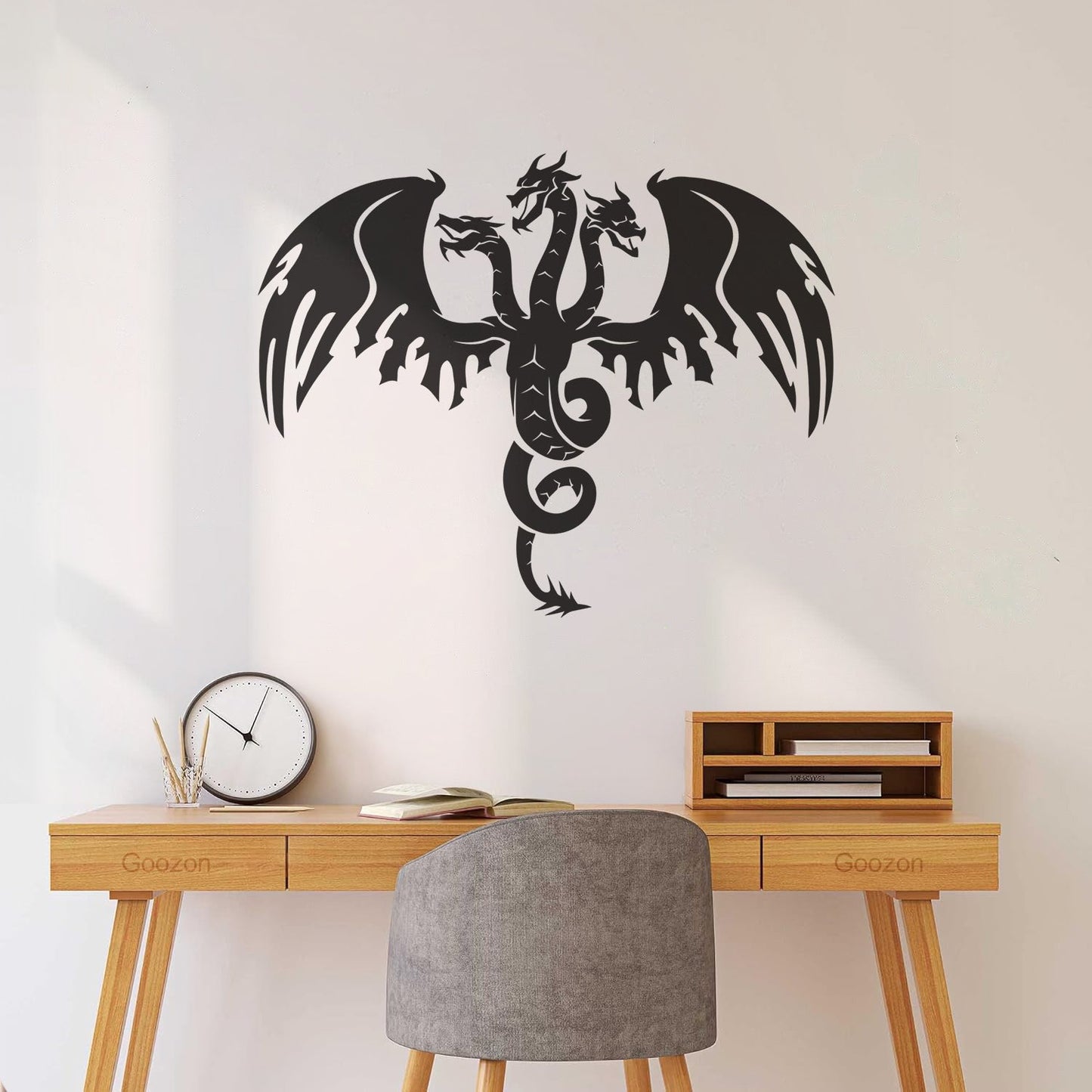 Wall Stickers Paster Paper Three Headed Dragon Tattoo Mythology Car Body Decoration