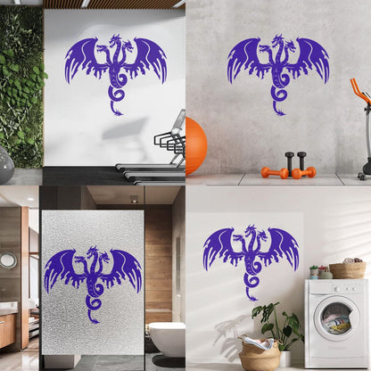 Wall Stickers Paster Paper Three Headed Dragon Tattoo Mythology Car Body Decoration
