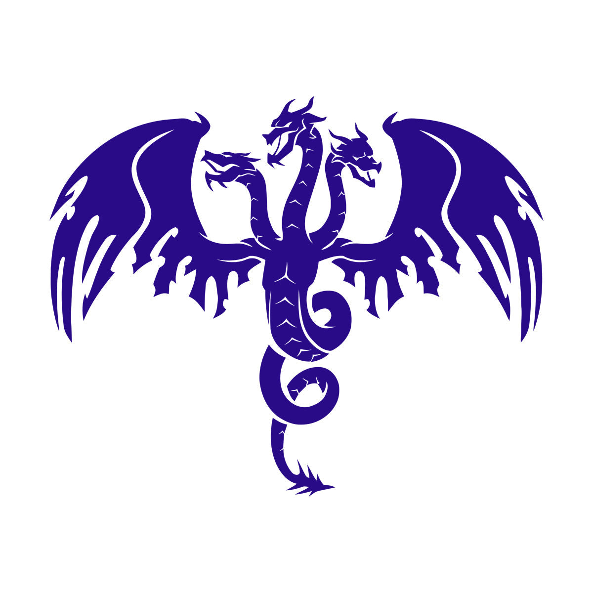 Wall Stickers Paster Paper Three Headed Dragon Tattoo Mythology Car Body Decoration