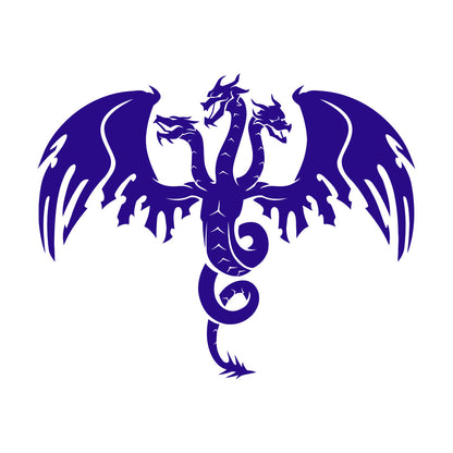 Wall Stickers Paster Paper Three Headed Dragon Tattoo Mythology Car Body Decoration