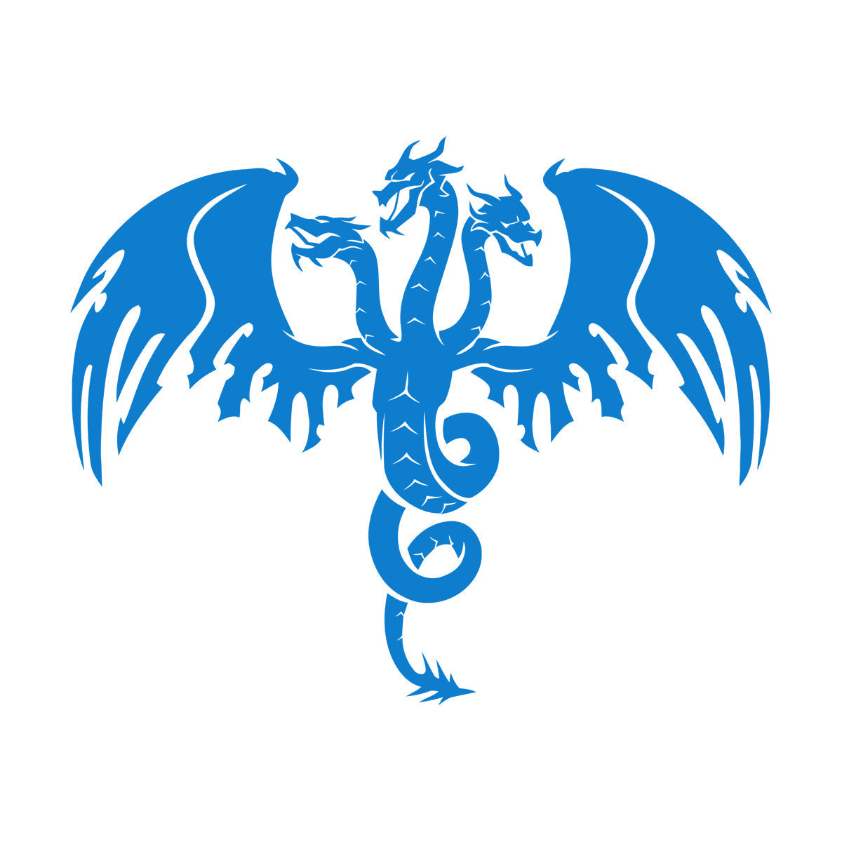 Wall Stickers Paster Paper Three Headed Dragon Tattoo Mythology Car Body Decoration