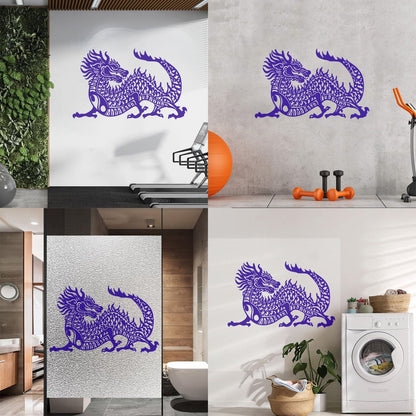 Yin Yang Buddhism Chinese Dragon Asian Style Vinyl Art Sticker Removable Without Leaving Glue