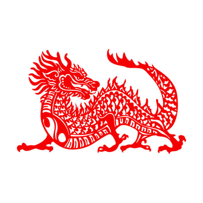 Yin Yang Buddhism Chinese Dragon Asian Style Vinyl Art Sticker Removable Without Leaving Glue