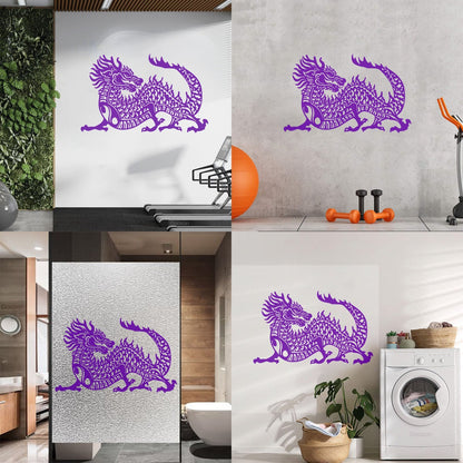 Yin Yang Buddhism Chinese Dragon Asian Style Vinyl Art Sticker Removable Without Leaving Glue