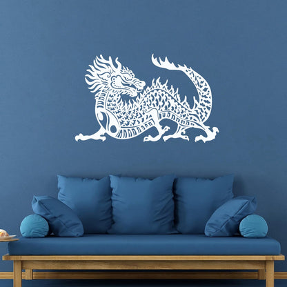 Yin Yang Buddhism Chinese Dragon Asian Style Vinyl Art Sticker Removable Without Leaving Glue