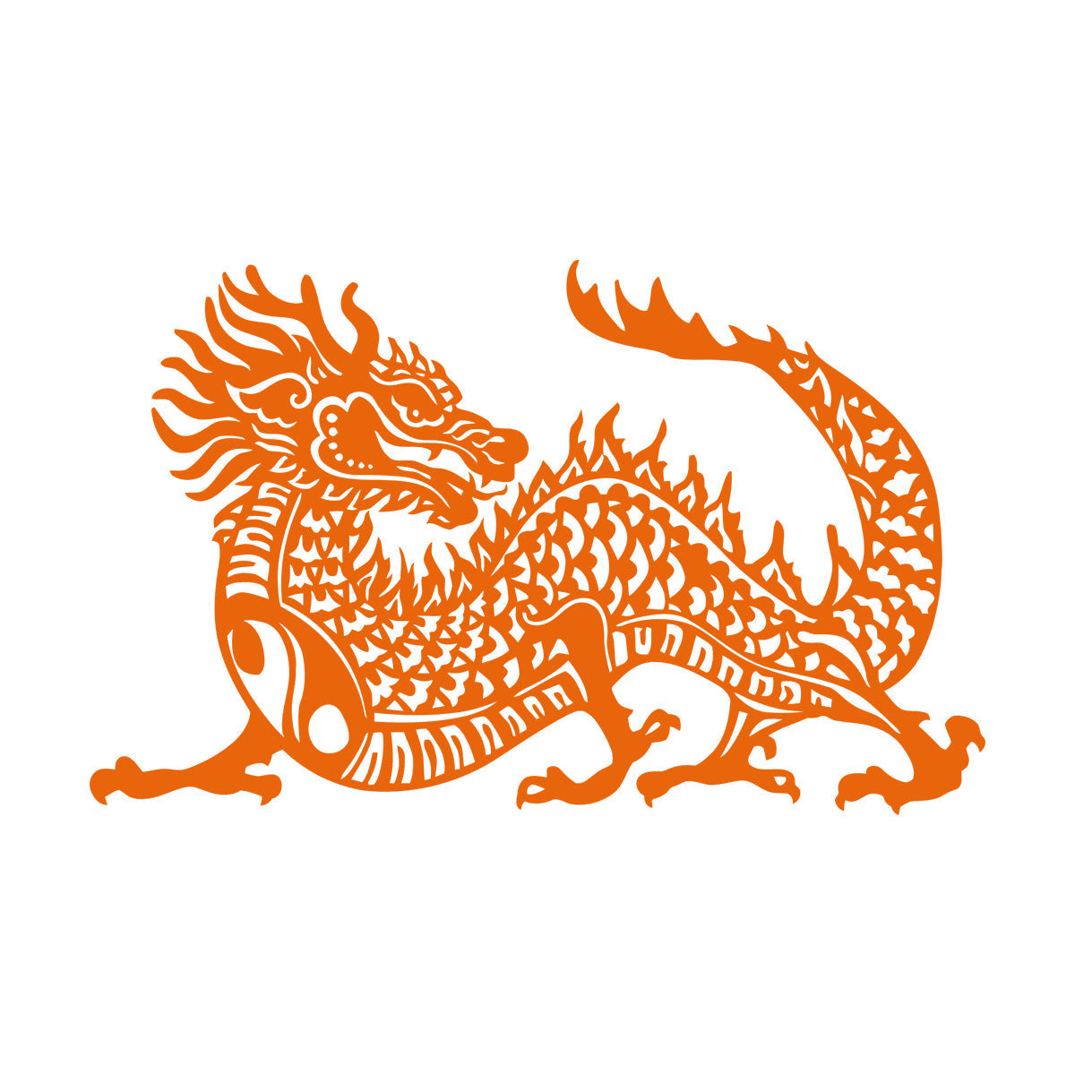 Yin Yang Buddhism Chinese Dragon Asian Style Vinyl Art Sticker Removable Without Leaving Glue