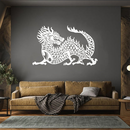 Yin Yang Buddhism Chinese Dragon Asian Style Vinyl Art Sticker Removable Without Leaving Glue