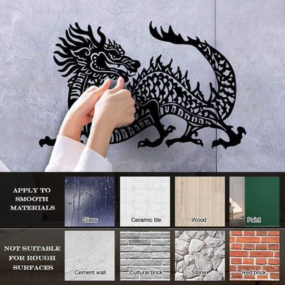 Yin Yang Buddhism Chinese Dragon Asian Style Vinyl Art Sticker Removable Without Leaving Glue