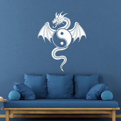 Wall Stickers Dragon Ying Yang Chinese Oriental Home Car Body Decoration