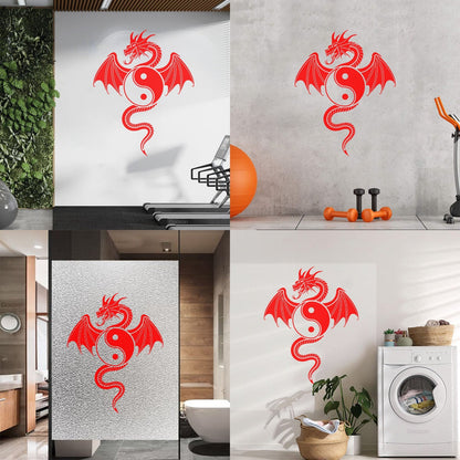 Wall Stickers Dragon Ying Yang Chinese Oriental Home Car Body Decoration