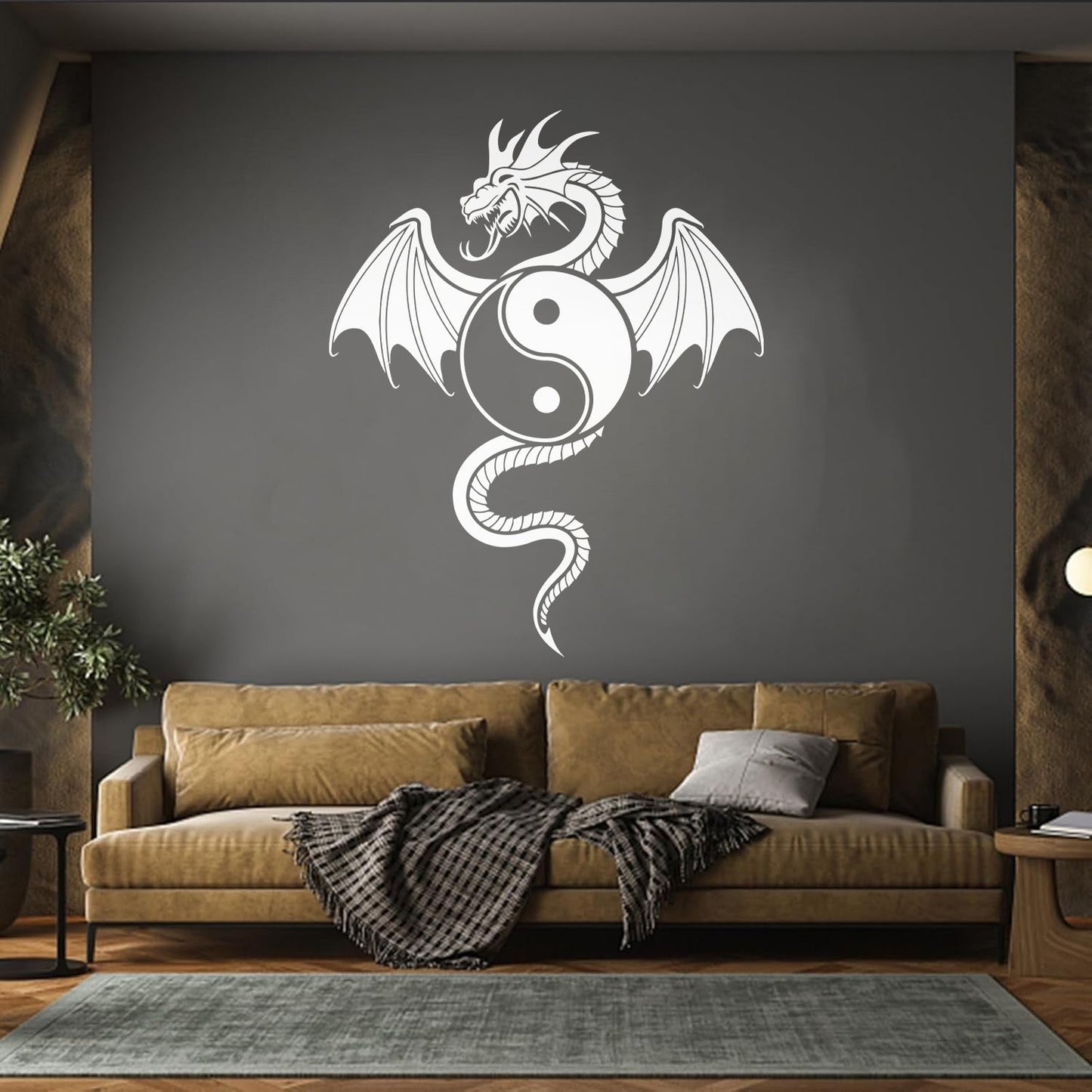 Wall Stickers Dragon Ying Yang Chinese Oriental Home Car Body Decoration