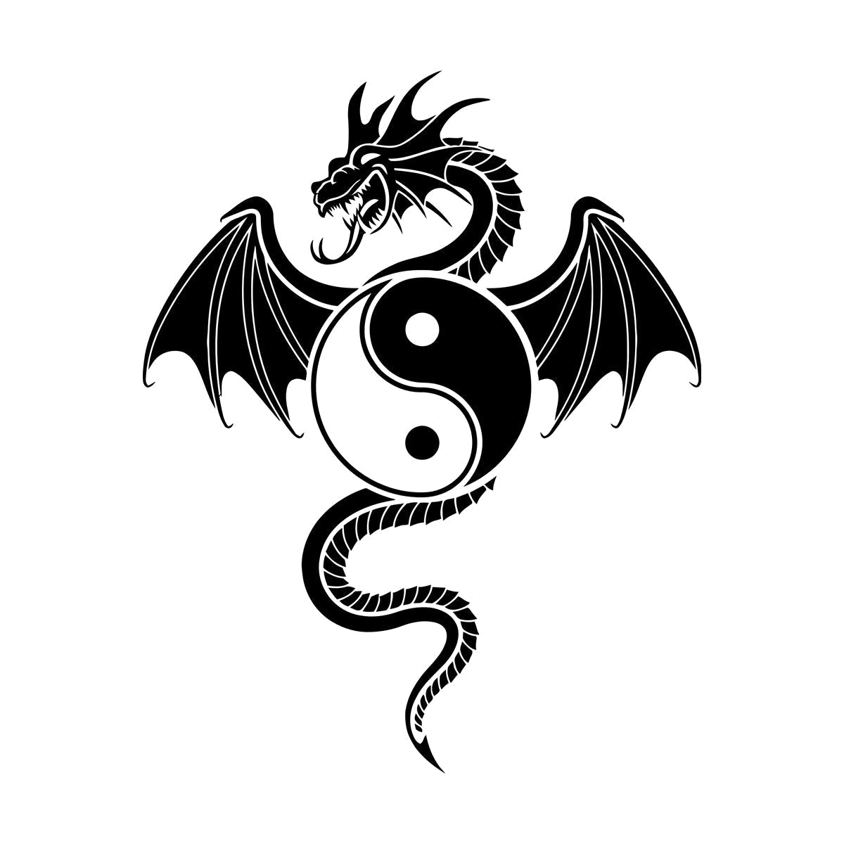 Wall Stickers Dragon Ying Yang Chinese Oriental Home Car Body Decoration