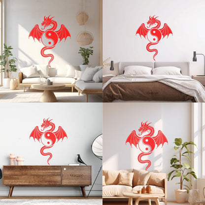 Wall Stickers Dragon Ying Yang Chinese Oriental Home Car Body Decoration