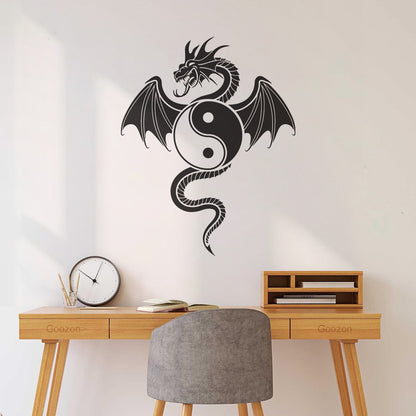 Wall Stickers Dragon Ying Yang Chinese Oriental Home Car Body Decoration