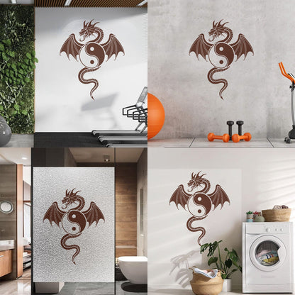 Wall Stickers Dragon Ying Yang Chinese Oriental Home Car Body Decoration