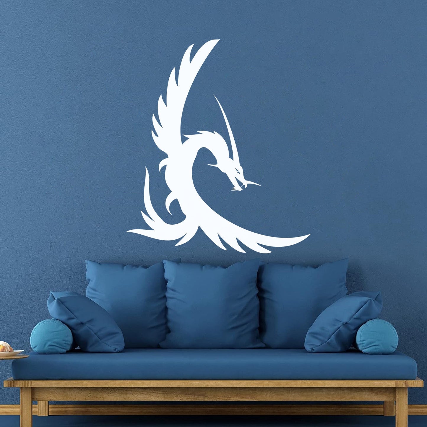Fine Carving Decals Fire Flying Fairy Dragon Tattoo Style Window Decals