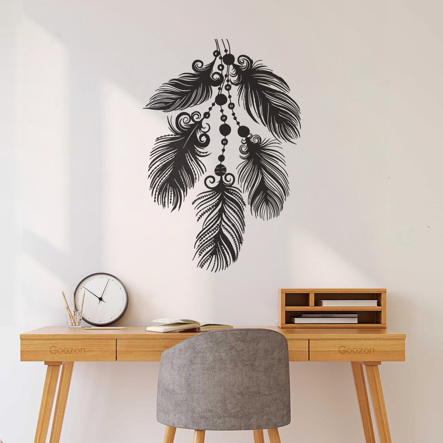 Mural And Wall Vinyl Decal Art Beautiful Feathers Ethnic Style Multiple Size Options