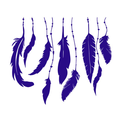 Fine Carving Stickers Bedroom Bird'S Feathers Ethnic Personalized Customization