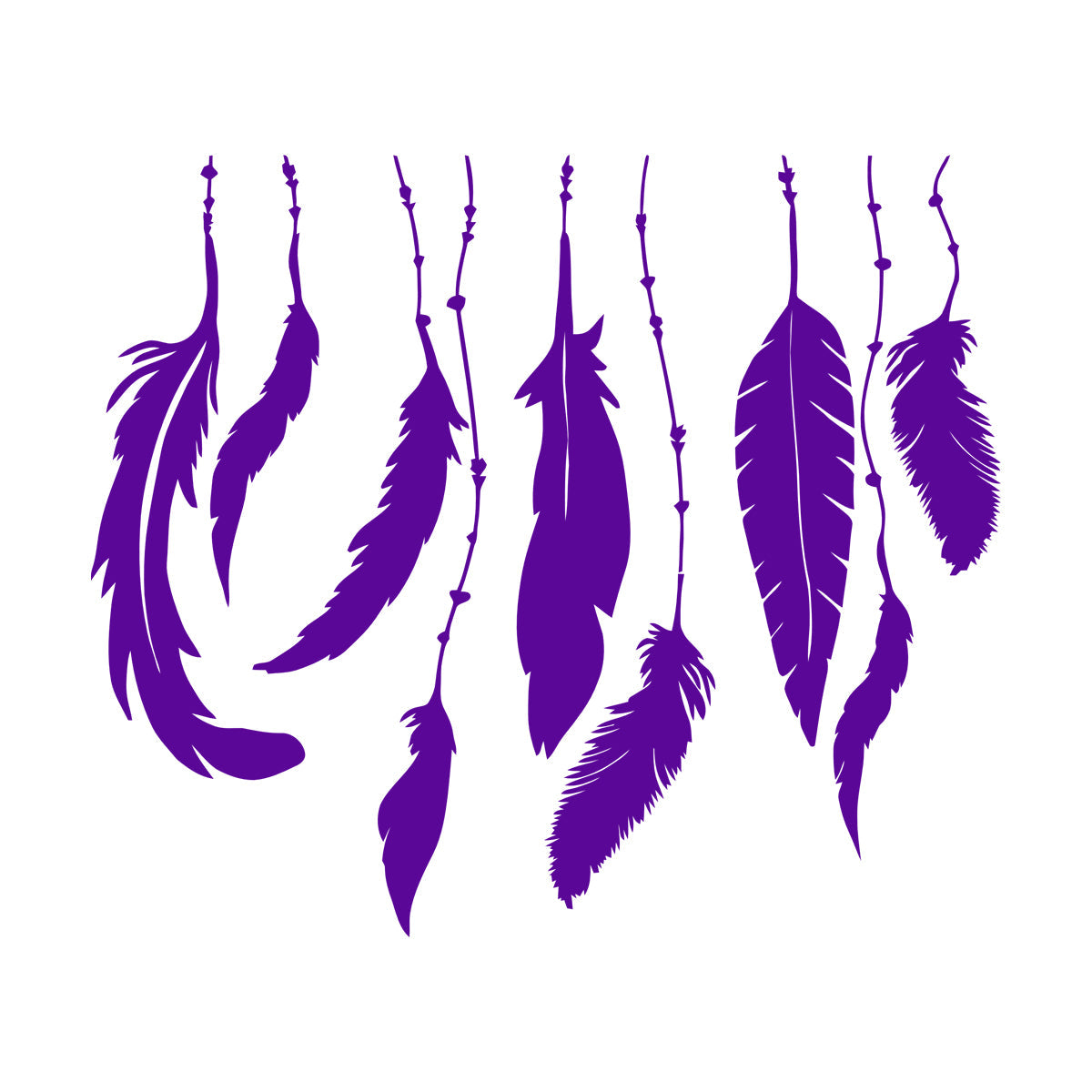 Fine Carving Stickers Bedroom Bird'S Feathers Ethnic Personalized Customization