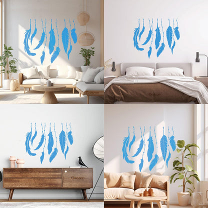 Fine Carving Stickers Bedroom Bird'S Feathers Ethnic Personalized Customization