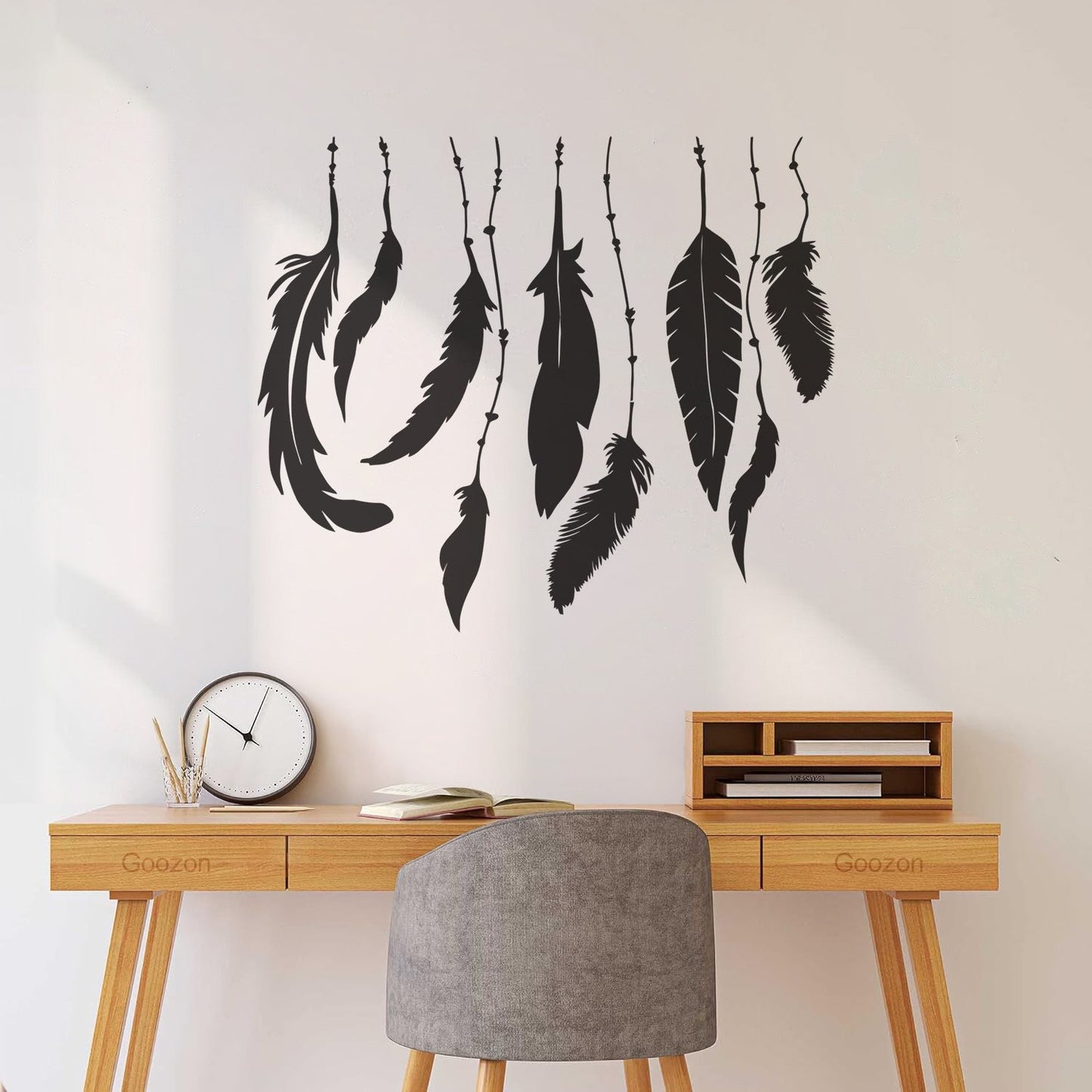 Fine Carving Stickers Bedroom Bird'S Feathers Ethnic Personalized Customization