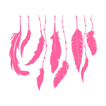 Fine Carving Stickers Bedroom Bird'S Feathers Ethnic Personalized Customization