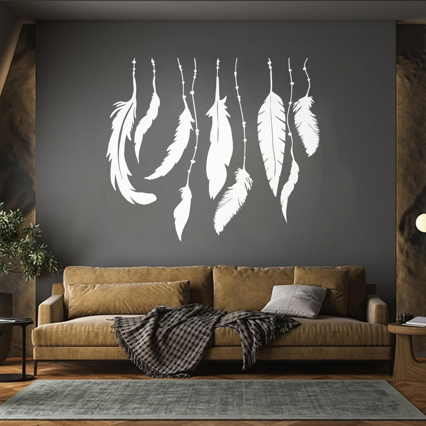 Fine Carving Stickers Bedroom Bird'S Feathers Ethnic Personalized Customization