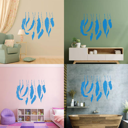 Fine Carving Stickers Bedroom Bird'S Feathers Ethnic Personalized Customization